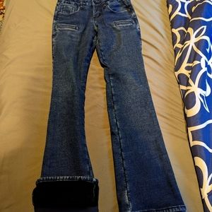 Fleece lined jeans